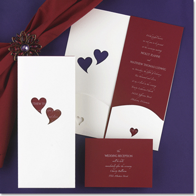 Red Hearts Invitation